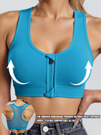 Seamless Front Zip Sports Bra