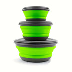 Foldable Food Storage Bowls with Lids 3 pack