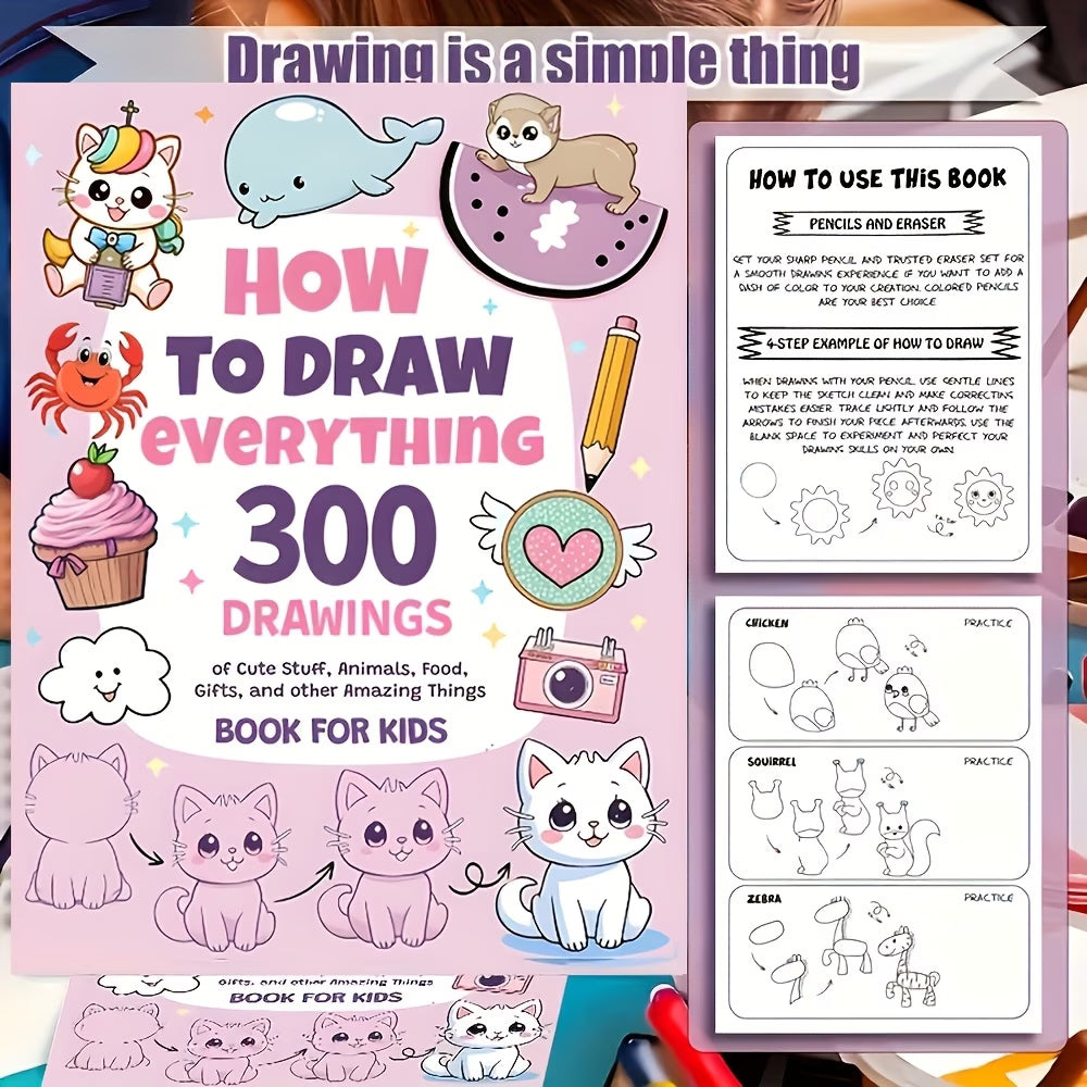 300 Cute Step by Step Drawings
