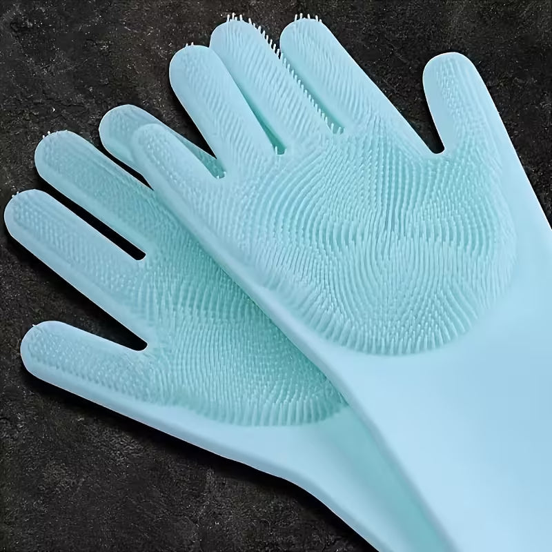Gentle Pet Bathing Mitt and Massage Brush Set