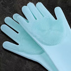 Gentle Pet Bathing Mitt and Massage Brush Set