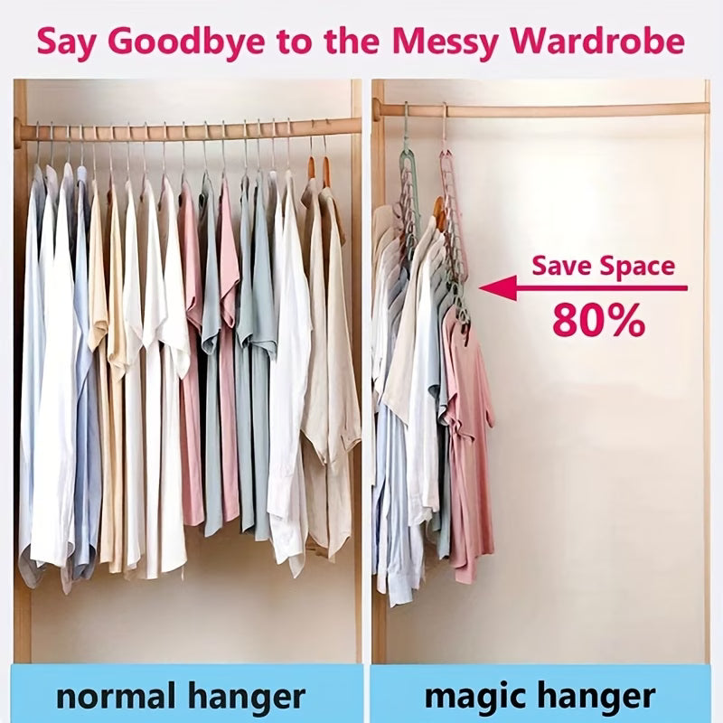 9 Hole Space Saving Hangers 4 Pack