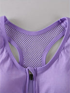 Seamless Front Zip Sports Bra