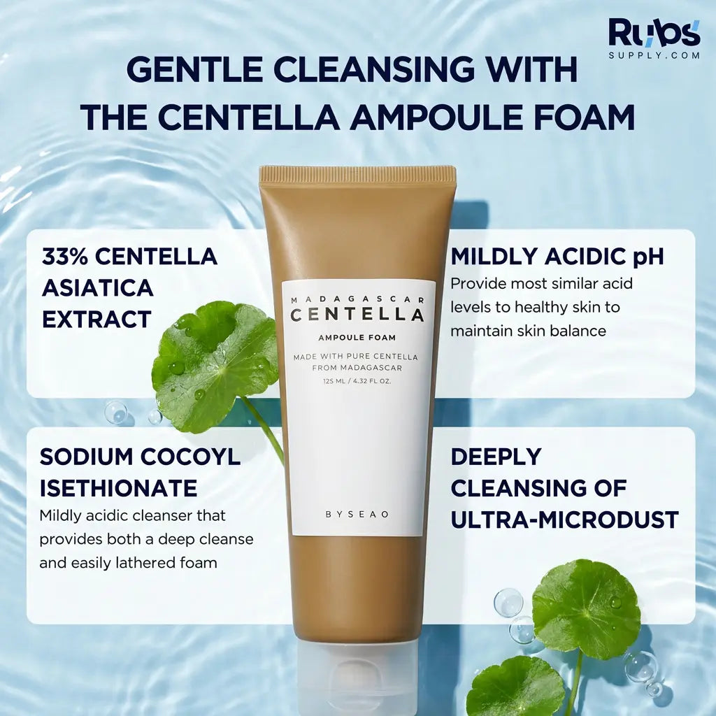 Centella Ampoule Foam Facial Cleanser – Gentle Hydrating Face Wash