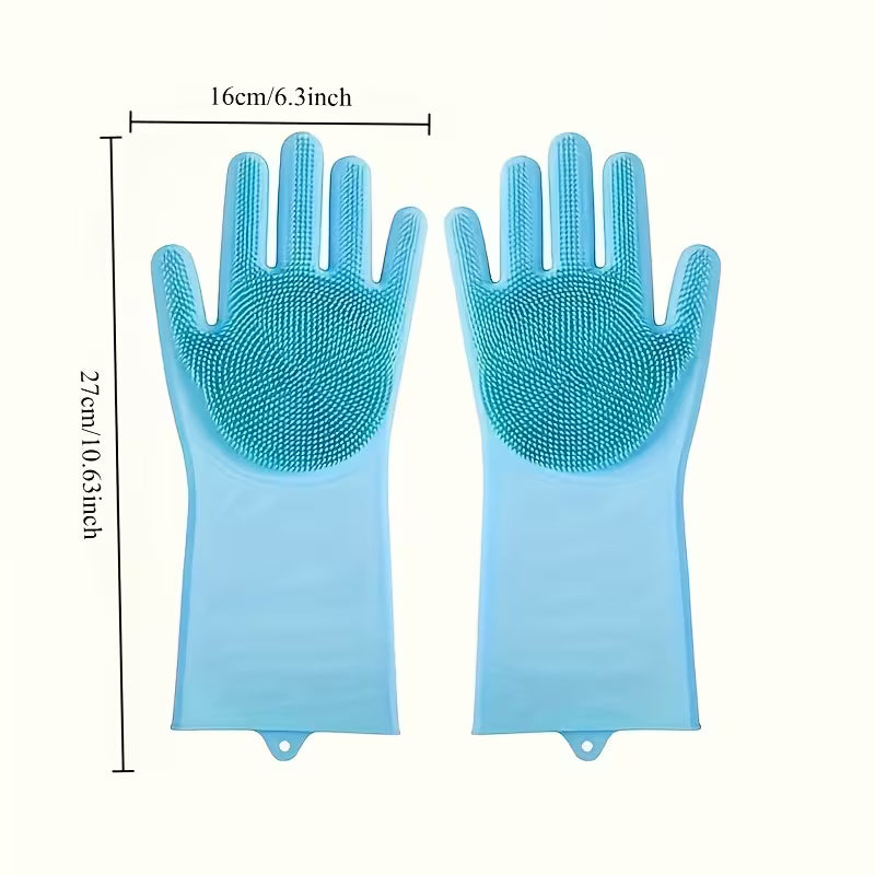 Gentle Pet Bathing Mitt and Massage Brush Set