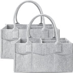 Partitioned Felt Storage and Diaper Bag