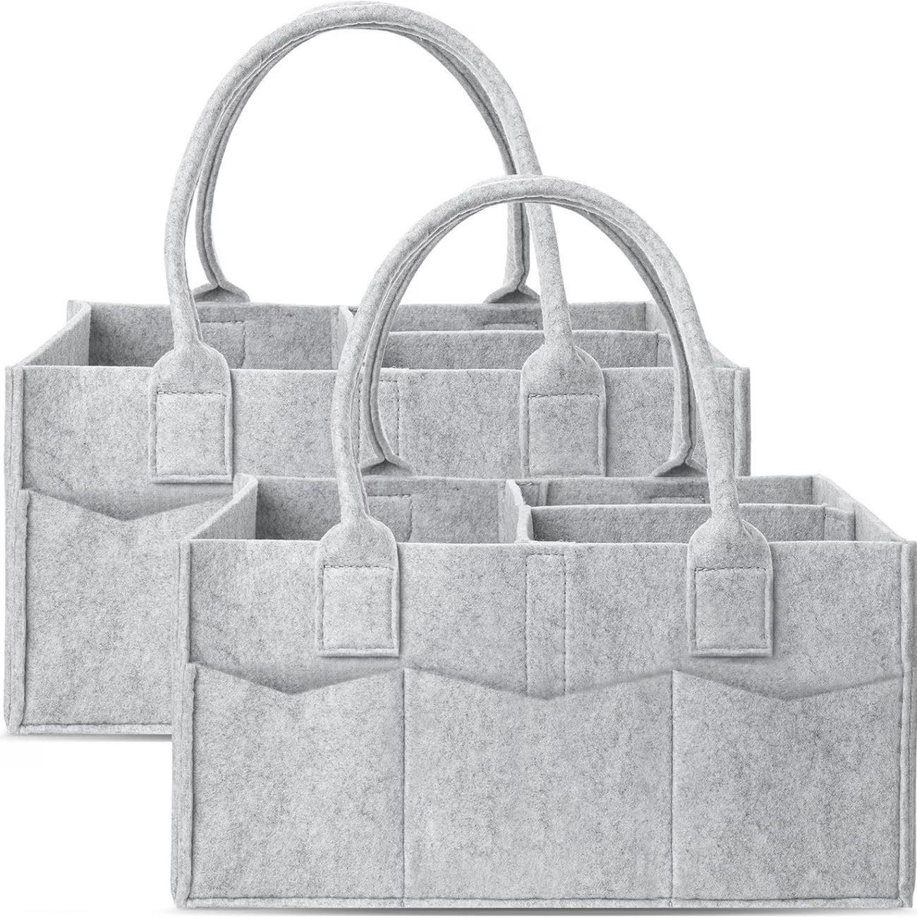 Partitioned Felt Storage and Diaper Bag