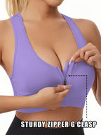 Seamless Front Zip Sports Bra