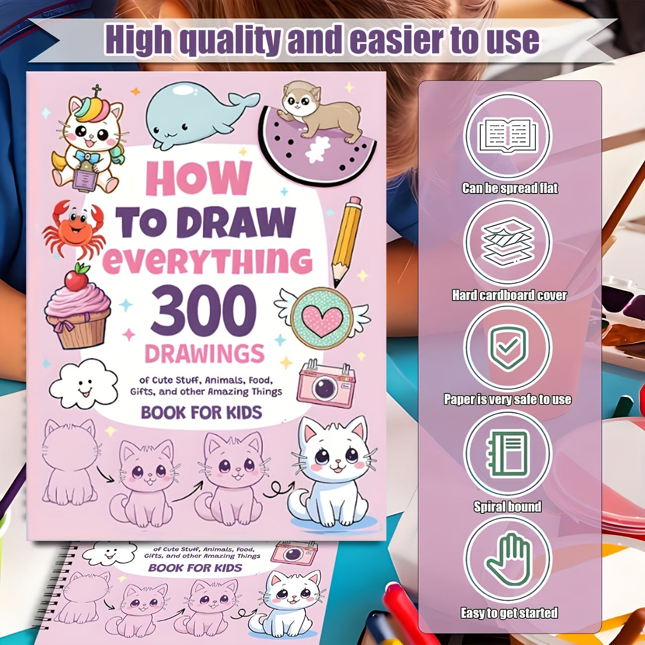 300 Cute Step by Step Drawings