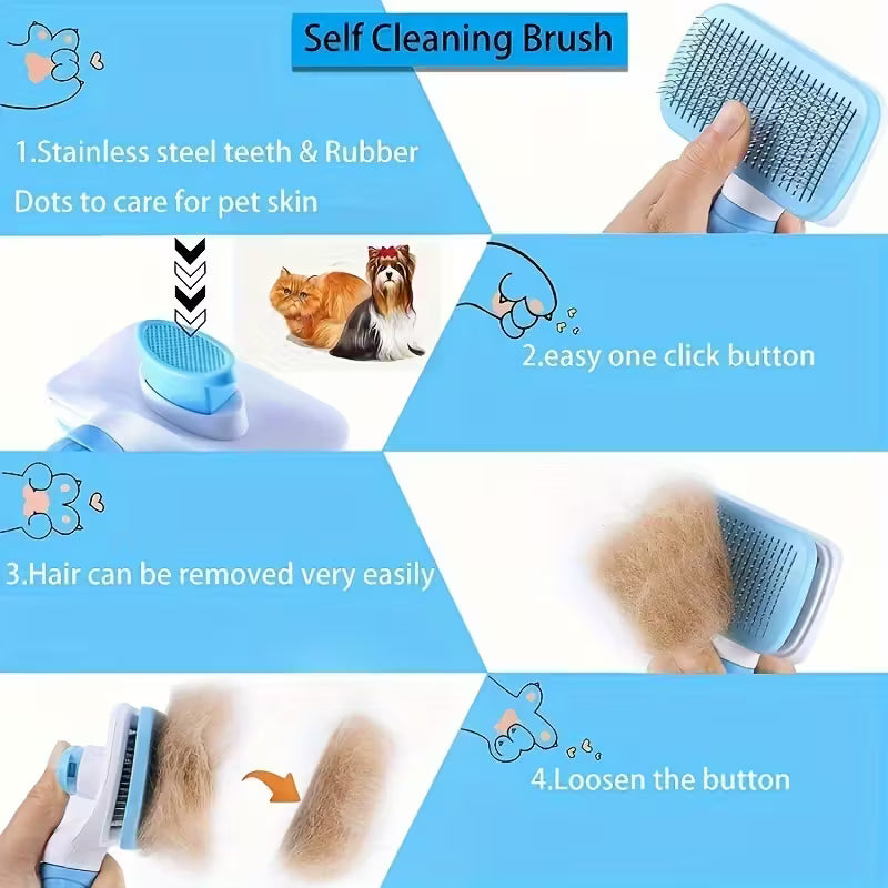 Pet Grooming Brush for Dogs and Cats