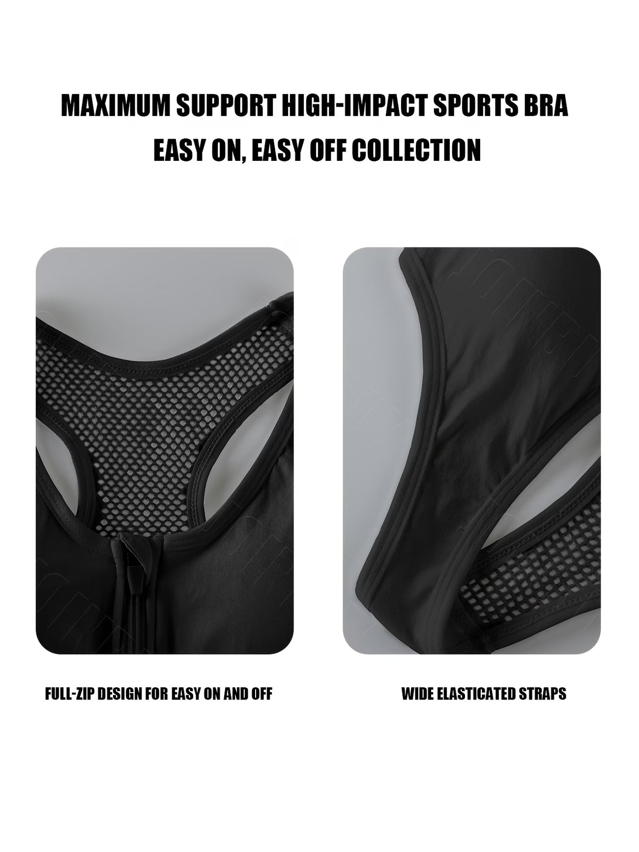 Seamless Front Zip Sports Bra