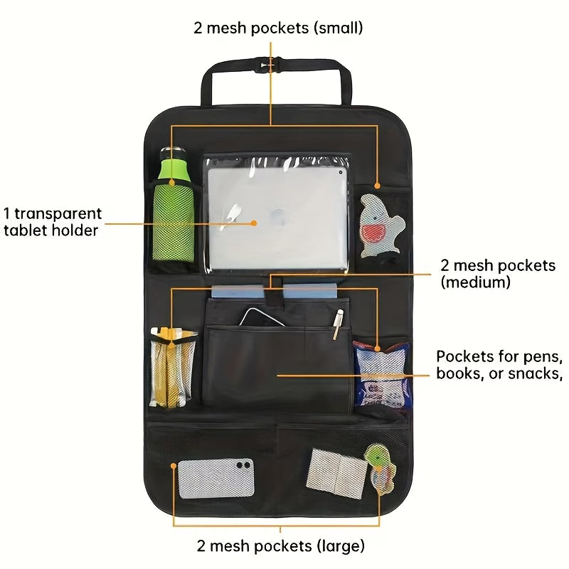 Car Seat Organizer with Insulated Cup Holders