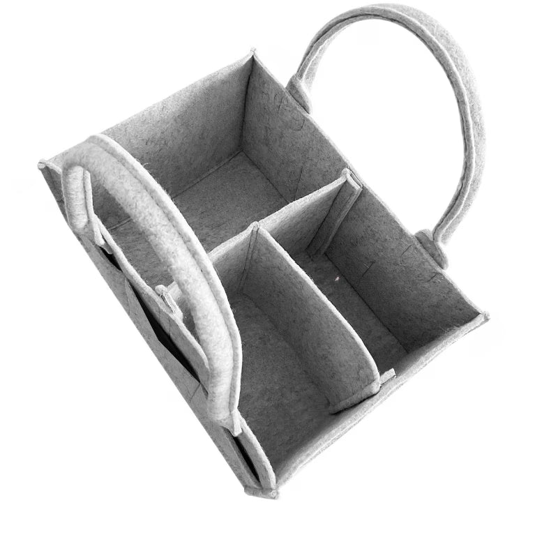 Partitioned Felt Storage and Diaper Bag