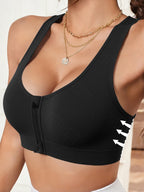 Seamless Front Zip Sports Bra