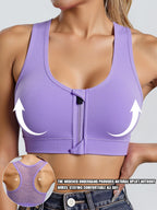 Seamless Front Zip Sports Bra