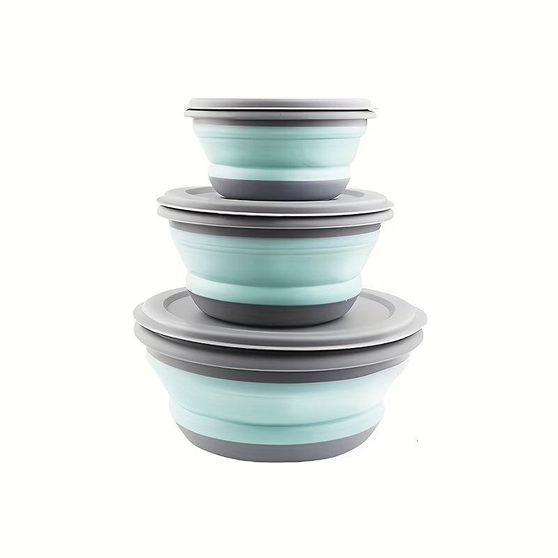Foldable Food Storage Bowls with Lids 3 pack