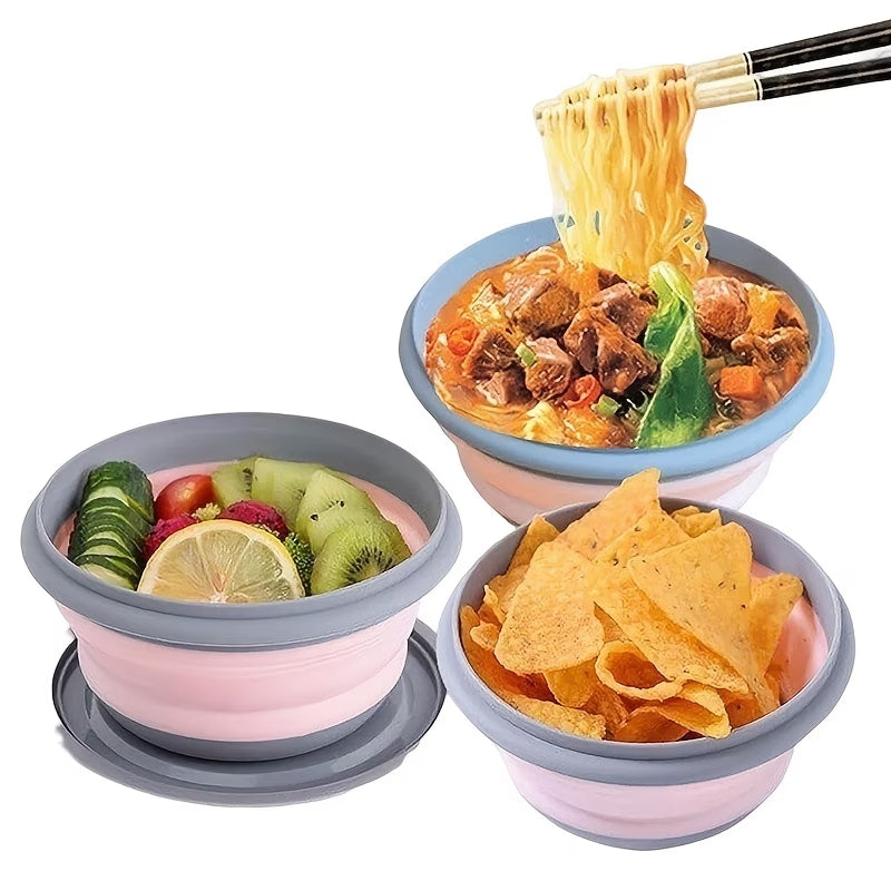 Foldable Food Storage Bowls with Lids 3 pack