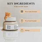 Korean Glow Mask with Rice and Honey for dry skin