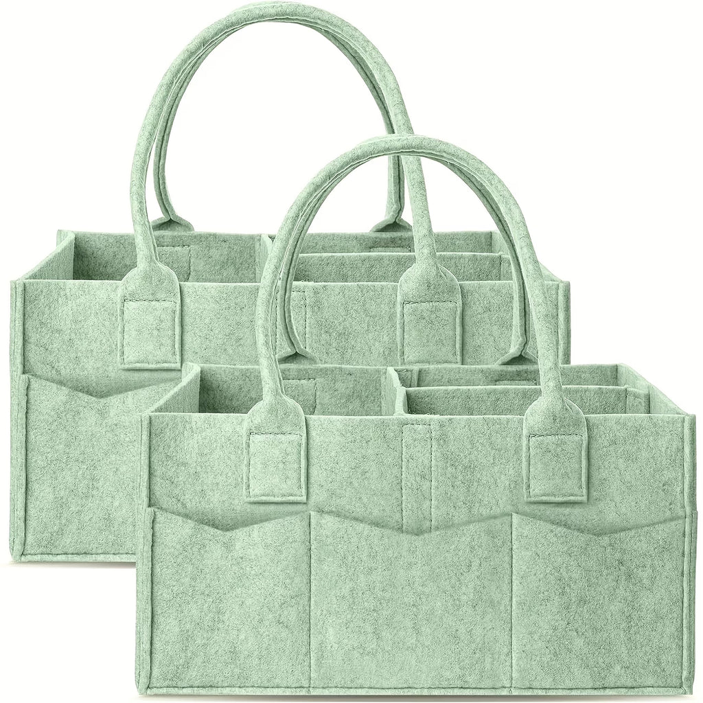 Partitioned Felt Storage and Diaper Bag