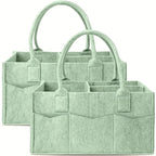 Partitioned Felt Storage and Diaper Bag