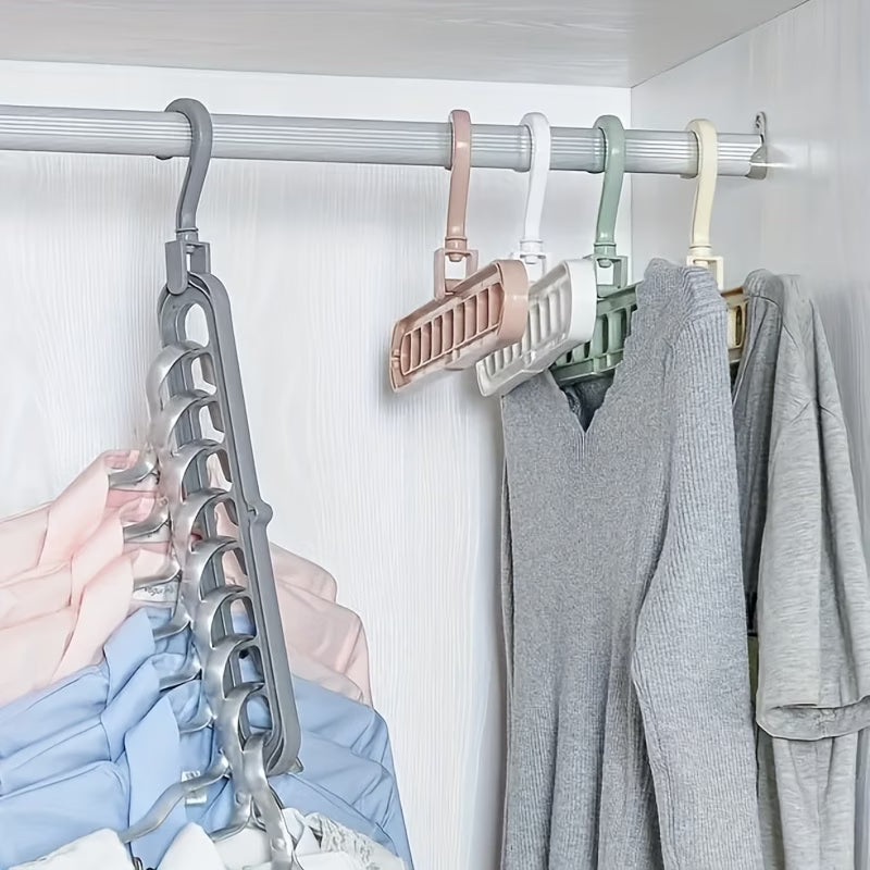 9 Hole Space Saving Hangers 4 Pack