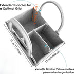 Partitioned Felt Storage and Diaper Bag