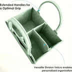 Partitioned Felt Storage and Diaper Bag