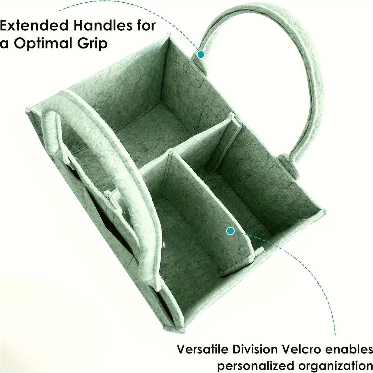 Partitioned Felt Storage and Diaper Bag