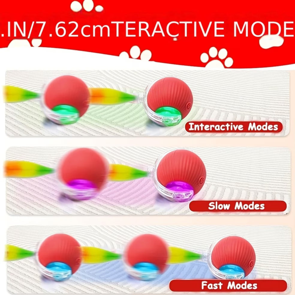 USB Rechargeable LED Rolling Cat Ball