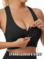 Seamless Front Zip Sports Bra