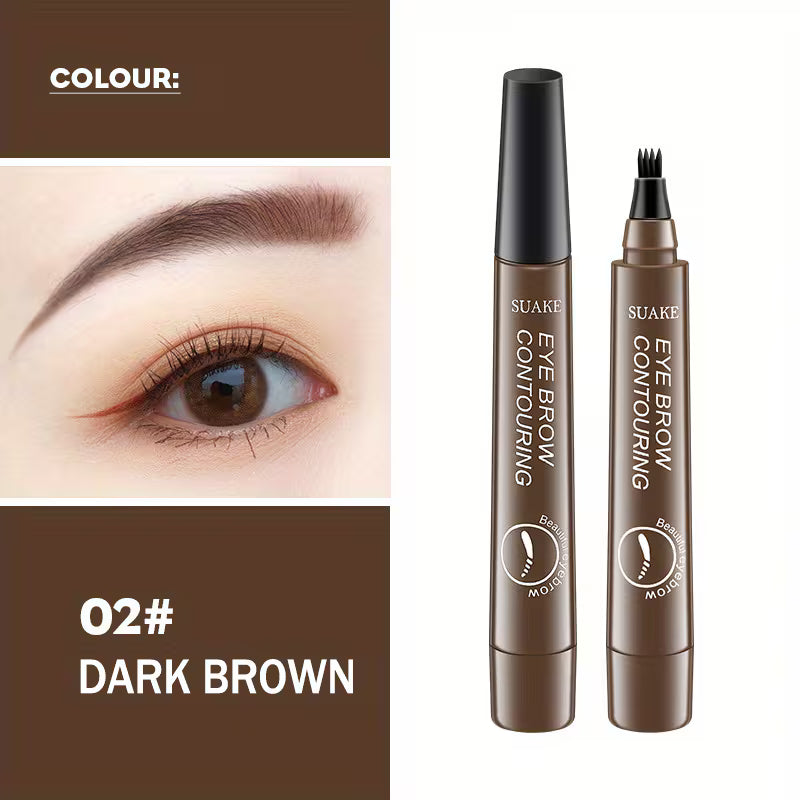4-Prong Waterproof Eyebrow Pencil