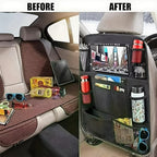 Car Seat Organizer with Insulated Cup Holders