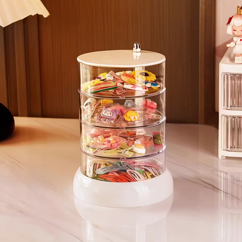 Rotating Jewelry and Cosmetics Storage Box