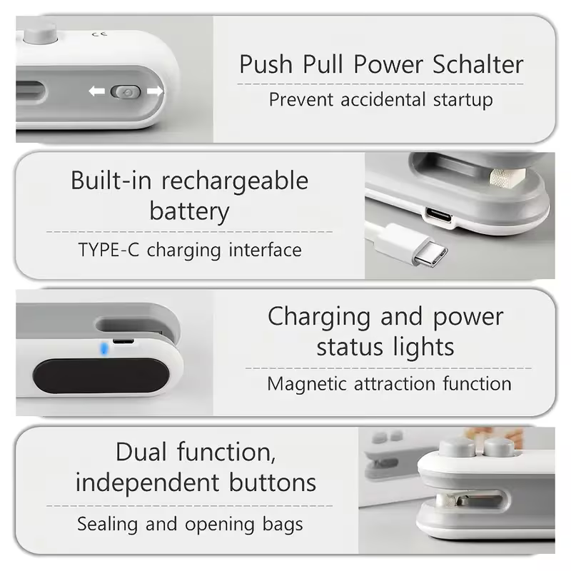 Snack Bag Sealer Clip with Zipper Lock