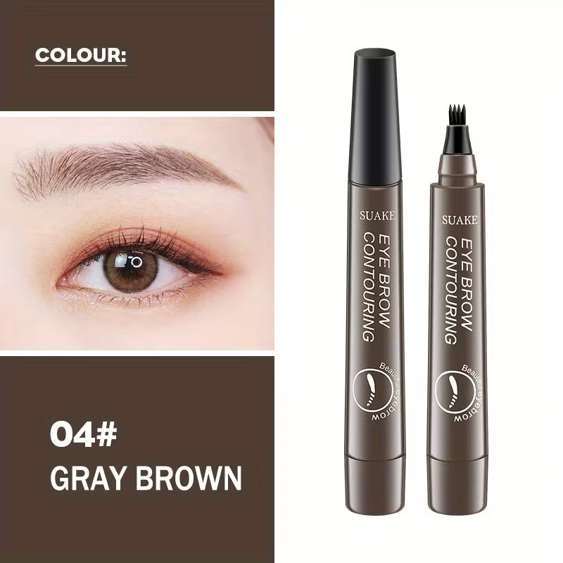 4-Prong Waterproof Eyebrow Pencil