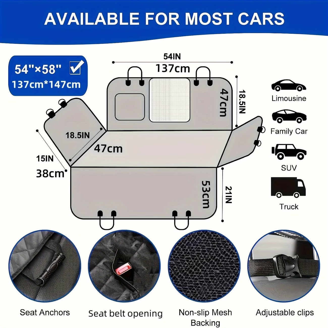 Waterproof Durable Dog Car Seat Cover