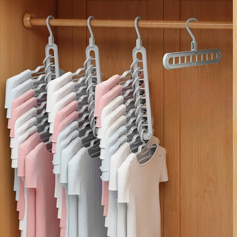 9 Hole Space Saving Hangers 4 Pack