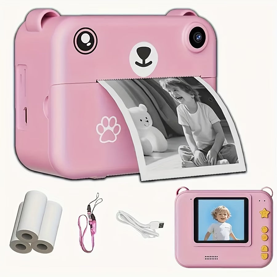 Kids Mini Instant Camera 1080P plus 3 Paper Rolls