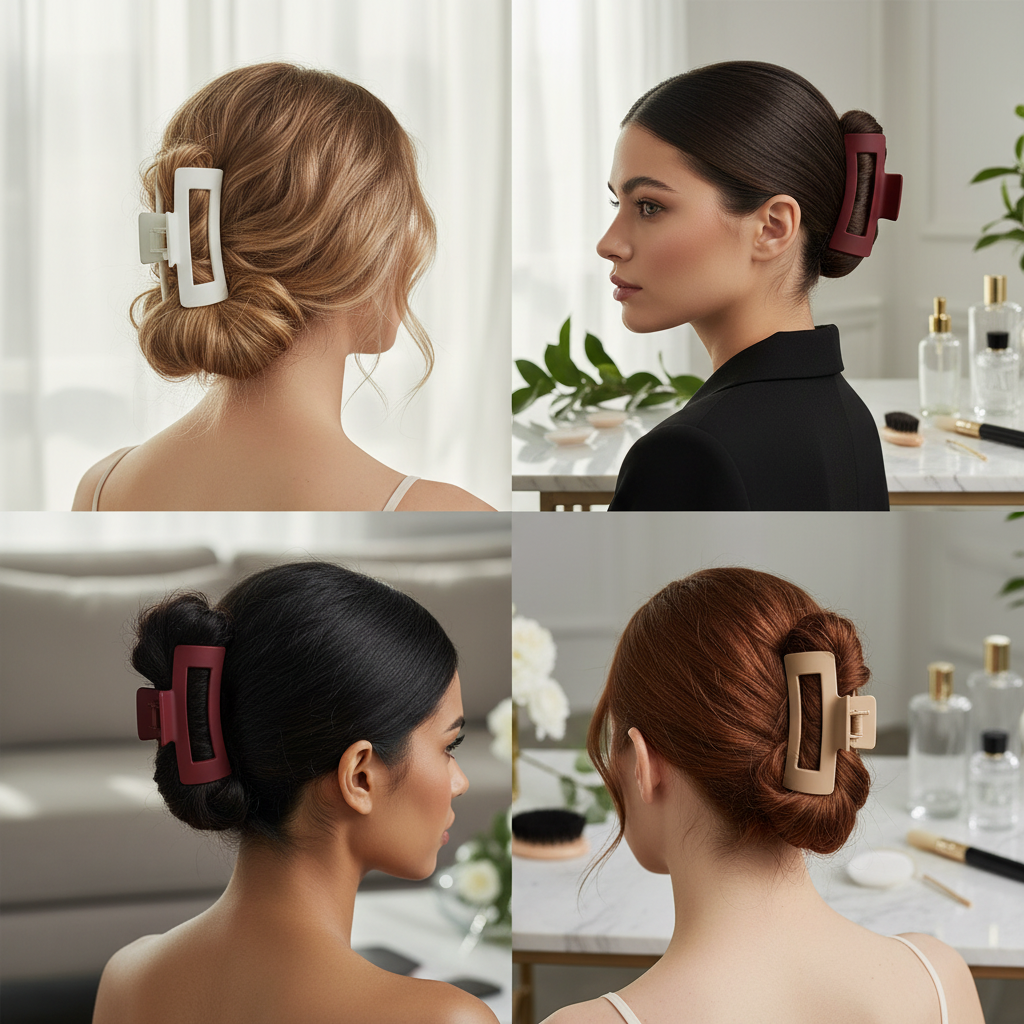 4Pack Flexible Hair Claw Clips