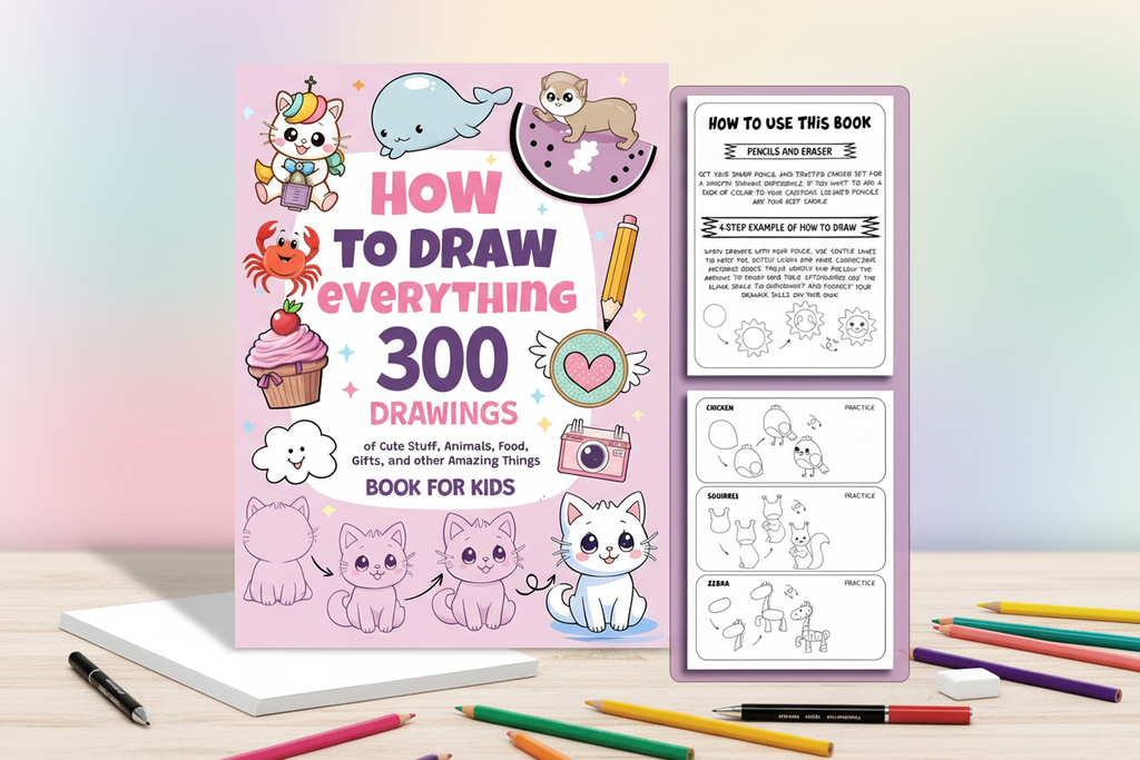 300 Cute Step by Step Drawings