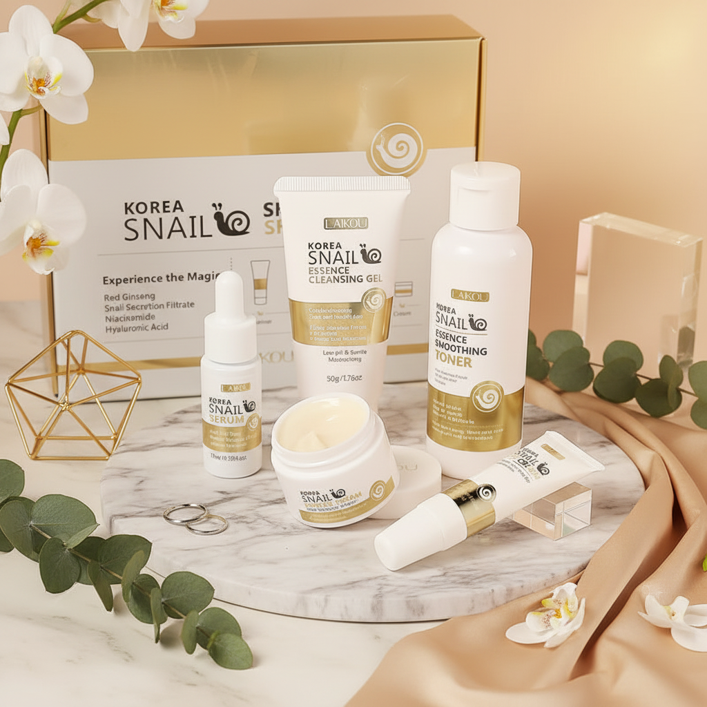 Korean Snail Skincare Set – Toner, Serum, Eye Cream and Moisturizer
