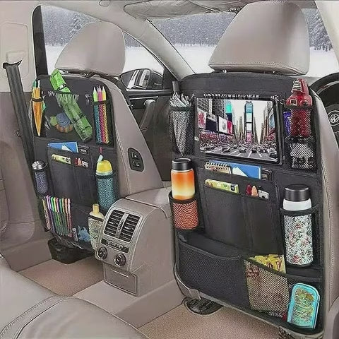 Car Seat Organizer with Insulated Cup Holders