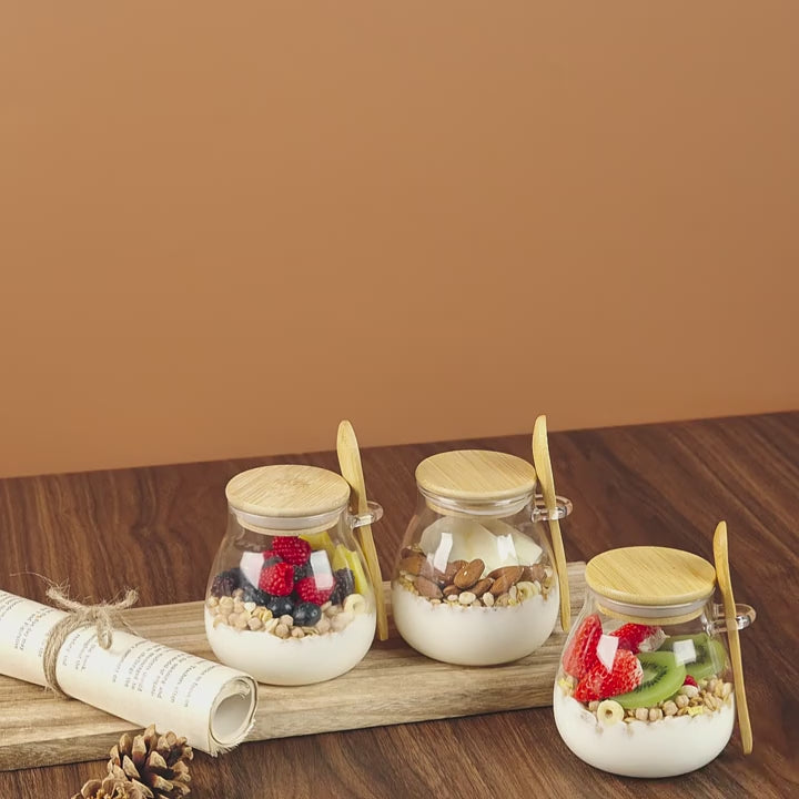 Overnight Oats Glass Container